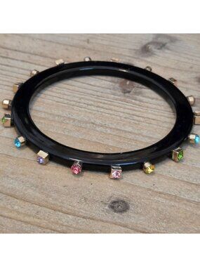 Smith & Co. Black Multicolored City Girl Jewel Bangle Bracelet